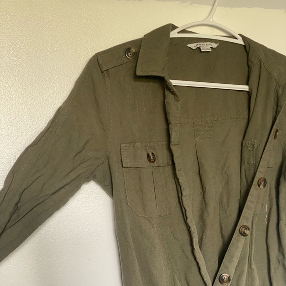 American Eagle Outfitters, army green workday jumpsuit. - Picture 4 of 4